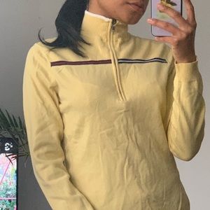 Tommy Hilfiger yellow high neck sweatshirt